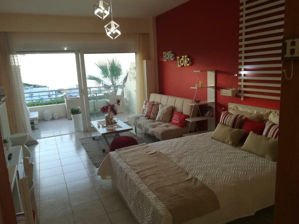 Sea View Cozy Studio Near Center Of Rethymno Town 外观 照片